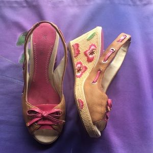 Sperry Wedge Sandals Size 8